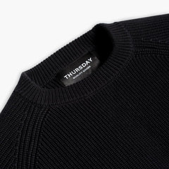 Ribbed Crewneck | Black