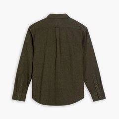 Summit Flannel Shirt | Olive Herringbone