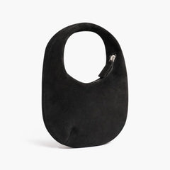 Mini Crescent | Black Suede