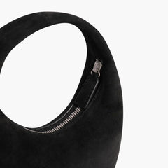 Mini Crescent | Black Suede