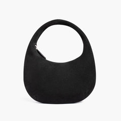 Mini Crescent | Black Suede